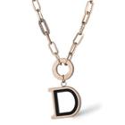Letter Chain Necklace Gold - One Size