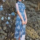 Traditional Chinese Short-sleeve Pattern Dress