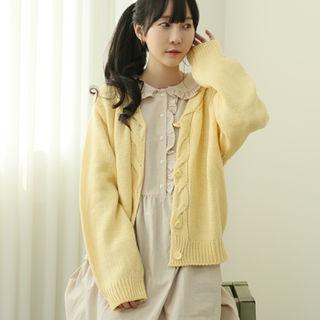 Pastel Cable Knit Cardigan