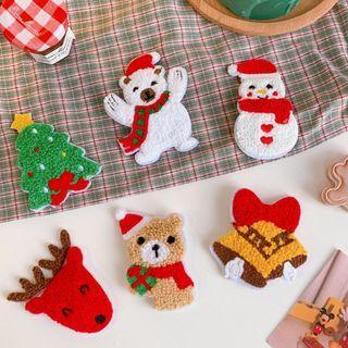 Christmas Flannel Hair Clip (various Designs)