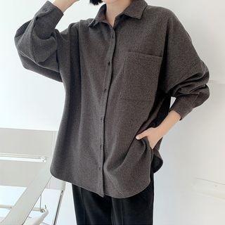 Drop-shoulder Thick Shirt