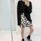 Inset Shorts Leopard Skirt