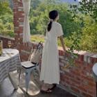 Tie-waist Maxi A-line Dress