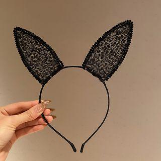 Cat Ear Faux Pearl Headband