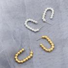 Beaded Open Hoop Earring