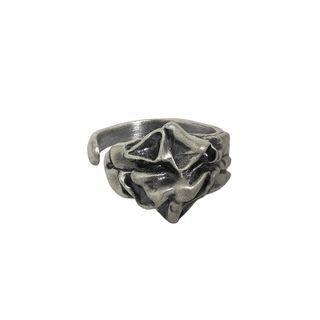 Irregular Sterling Silver Open Ring Silver - 15