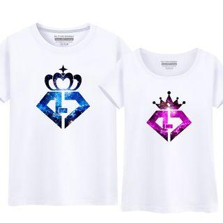Couple Matching Short Sleeve Printed T-shirt