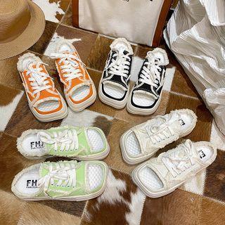 Fray Hem Sneaker Sandals