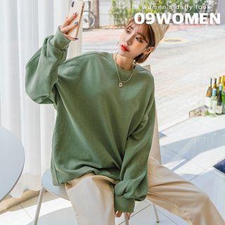 Plus Size Oversized Pigment Sweatshirt