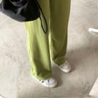 Waffle Knit Wide Leg Pants