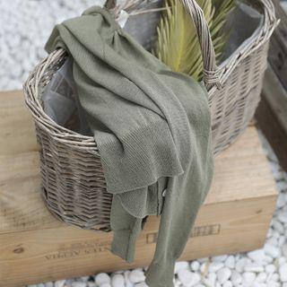 Buttoned Pointelle Knit Cardigan
