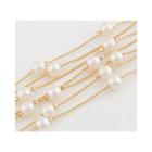 Faux-pearl Layered Multi-strand Necklace
