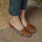 Low-heel Houndstooth Mules