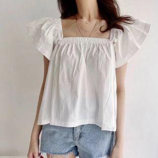 Off Shoulder Ruffled Shirt