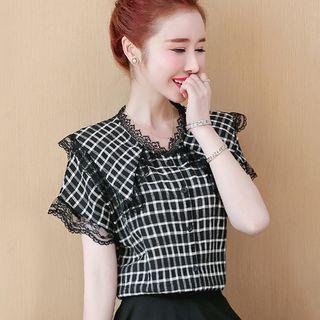 Short-sleeve Chiffon Blouse (various Designs)
