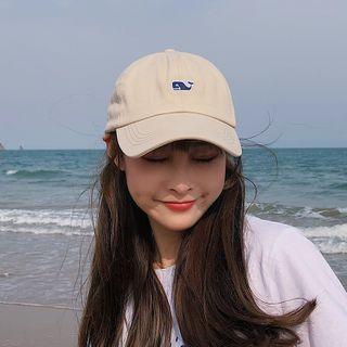Embroidered Whale Baseball Cap
