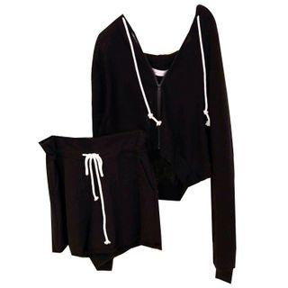Set: Sports Zip Hoodie + Shorts