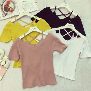 Lattice Short-sleeve Top