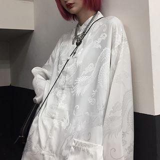 Frog Buttoned Jacquard Shirt