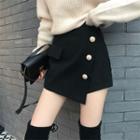 High-waist Asymmetric Skort