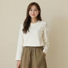 Lace-trim Relaxed-fit T-shirt