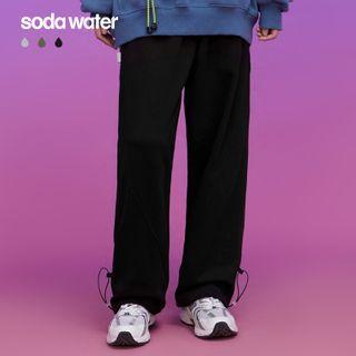 Drawstring-hem Loose Sweatpants