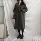 Double-breasted Coat Gray - One Size