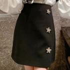 Star-accent Mini A-line Skirt