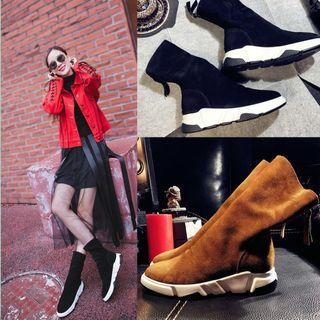 Genuine-leather Mid-calf Boots