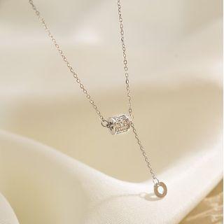 925 Sterling Silver Hoop Pendent Necklace Necklace - One Size