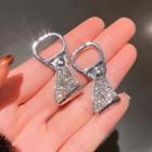 Ring Pull Earring 1 Pair - Silver - One Size