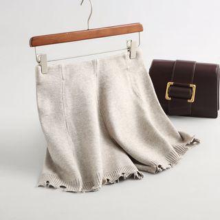 Ruffle Trim Knit Shorts