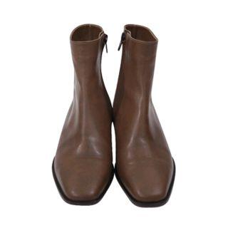 Zip-up Genuine Leather Ankle Boots