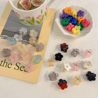 Set Of 10: Flower Plastic Hair Clamp