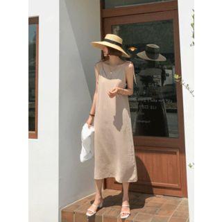 V-neck Tie-shoulder Midi Dress