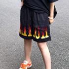 Fire Embroidered Shorts