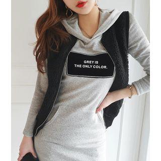 Zip-up Dumble Knit Vest