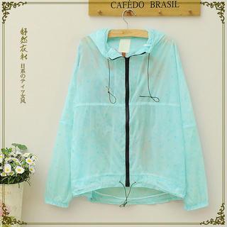 Printed Hooded Light Jacket