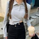 Polo-neck Knit Top / Denim Short / Mini A-line Skirt / Pants
