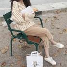 Set: Striped Pullover + Tapered Pants