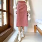 Corduroy Long A-line Skirt