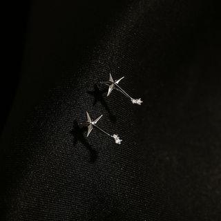 Silver Star Earring 1 Pair - Earrings - Star - One Size