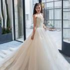 Bandeau Wedding Ball Gown With Train