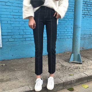 Seam Front Straight Leg Jeans