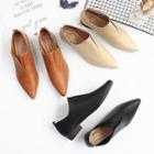 Pointed Low Heel Loafers