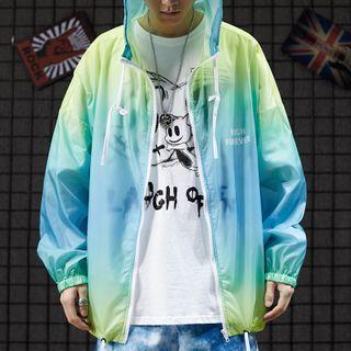 Couple Matching Gradient Zip Hoodie