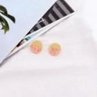 Alloy & Acrylic Disc Earring 1 Pair - As Shown In Figure - One Size