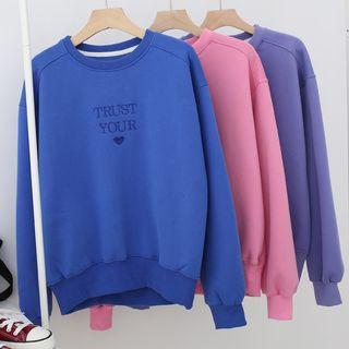 Crew Neck Letter Sweatshirt