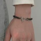 Double-layered Bracelet Silver - One Size