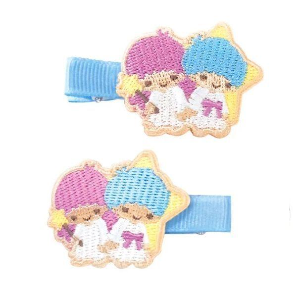 Little Twin Stars Hair Clip W Mascot Set 2 Pcs 1 Set